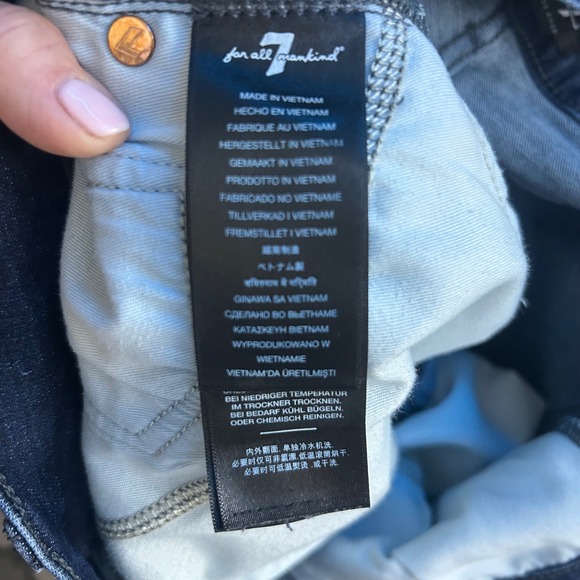 7 For All Mankind Dark Wash Slim Fit Jeans Mens Size 32x32 - Picture 9 of 10